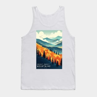 Great Smoky Mountains national park travel poster Tank Top